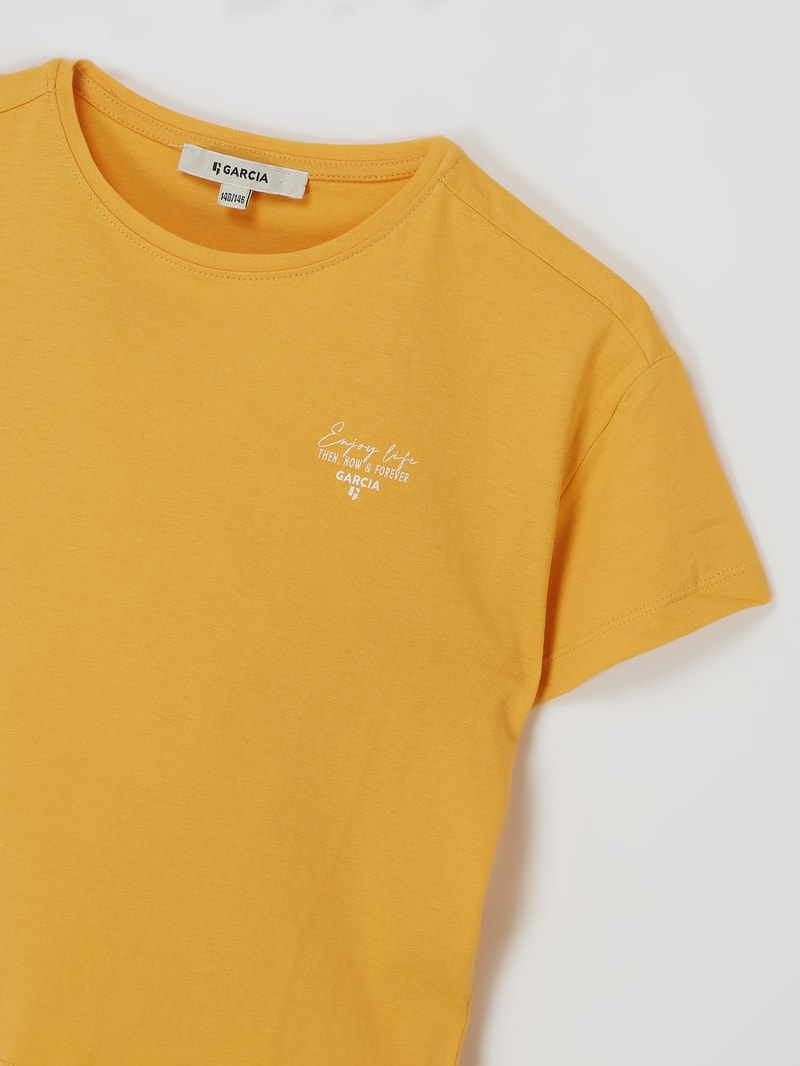 Boxy Fit T-Shirt aus Bio-Baumwolle in gelb