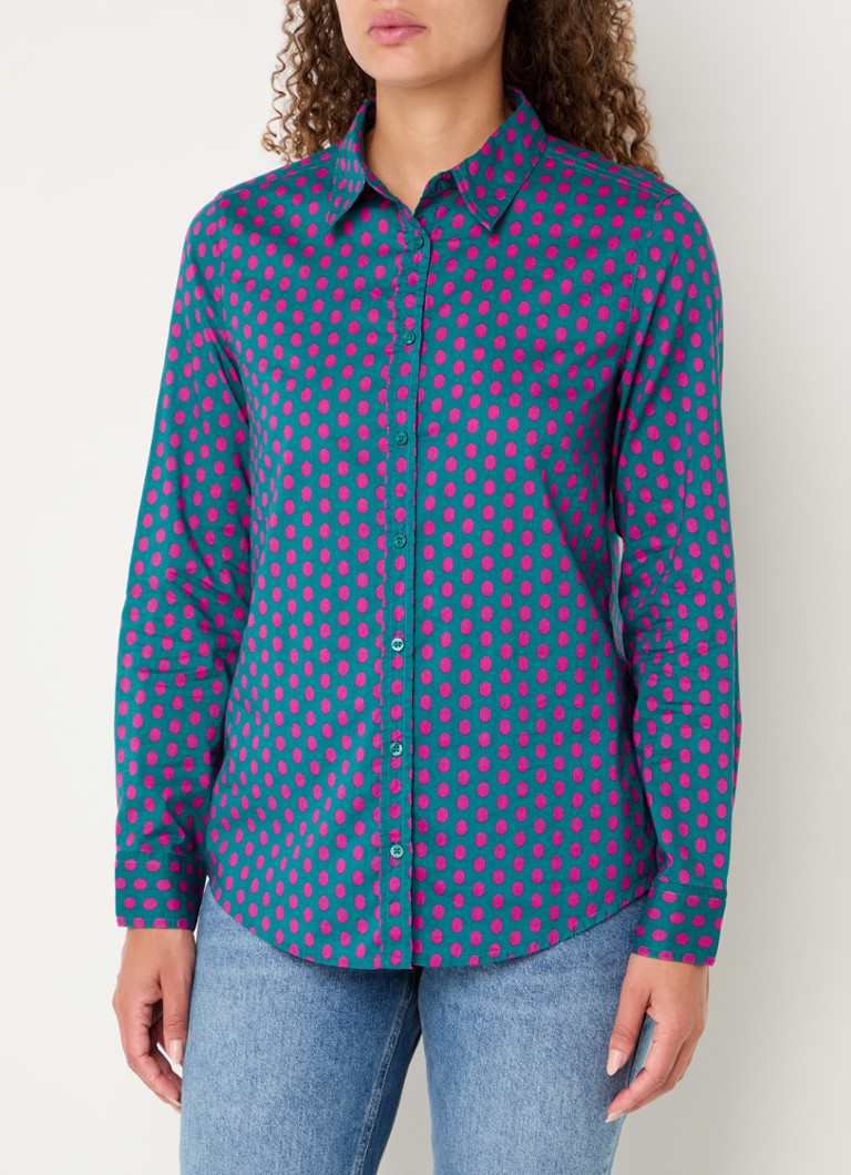 Benetton  Blouse met print en stretch