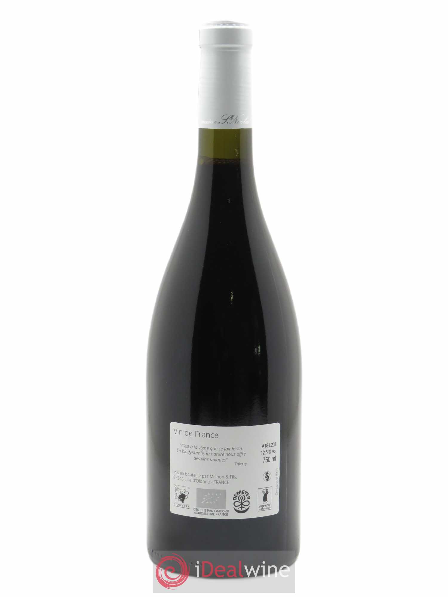 Vin de France Le Poiré Domaine Saint Nicolas   - Lot de 1 Bouteille