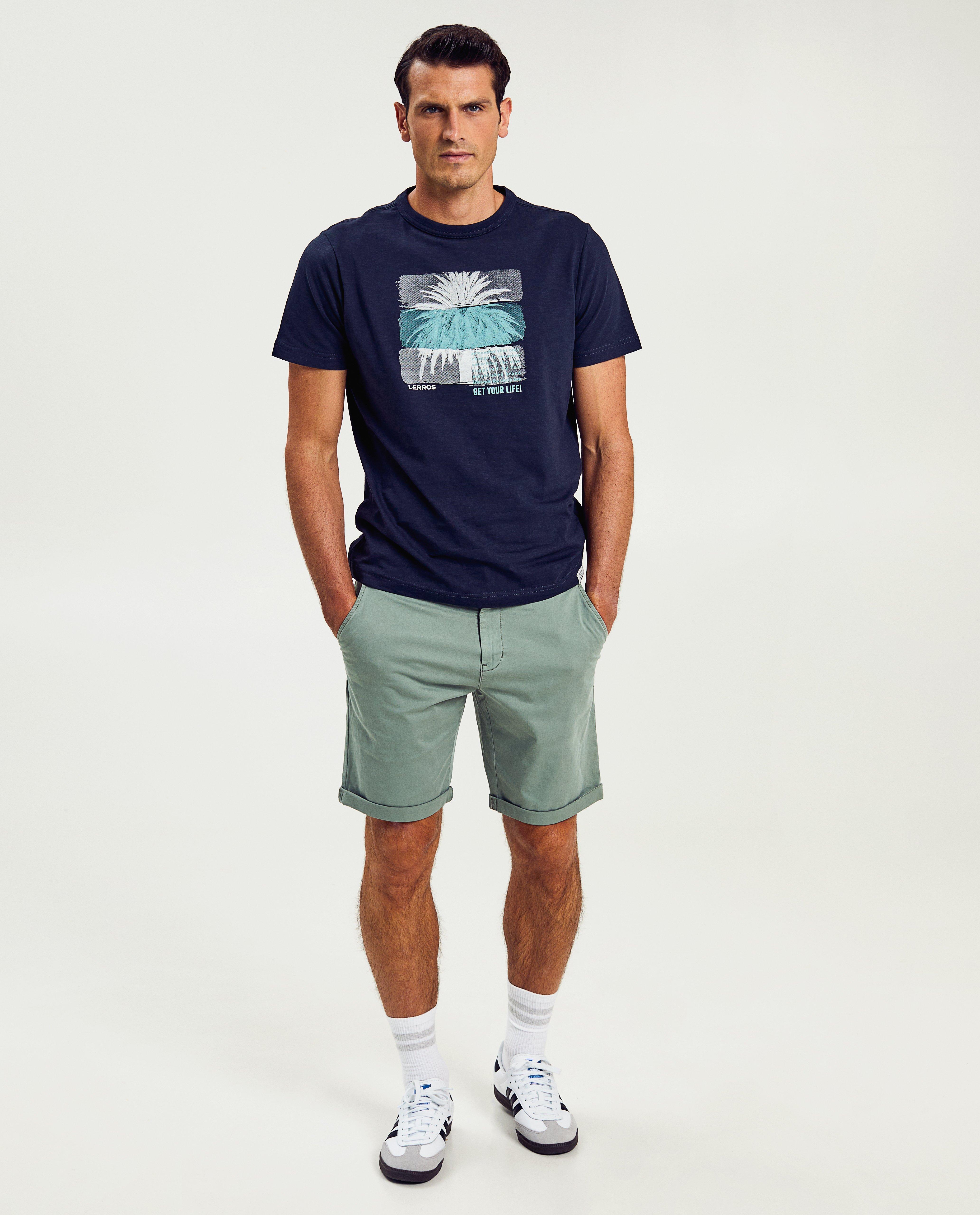 Tricou Lerros cu imprimeu albastru închis