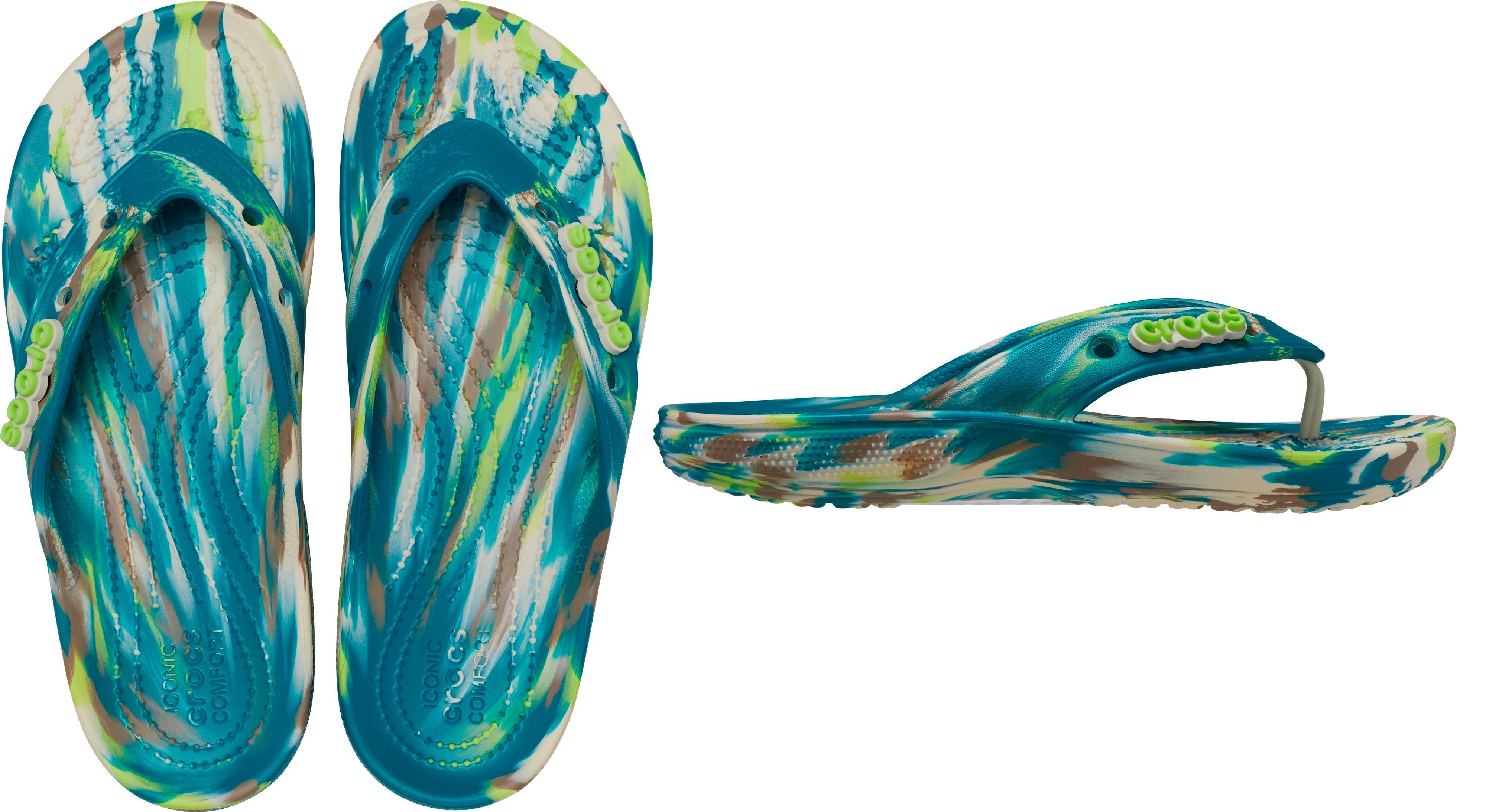 Crocs Classic Crocs Marbled Badezehentrenner mit tollem Muster