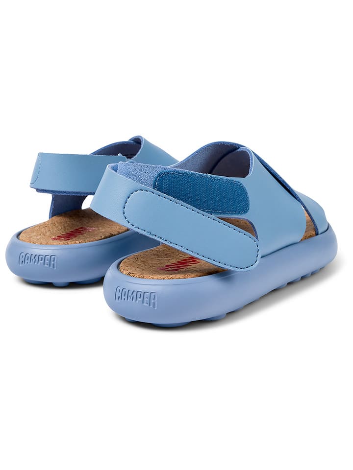 Camper Leder-Sandalen in Hellblau günstig kaufen