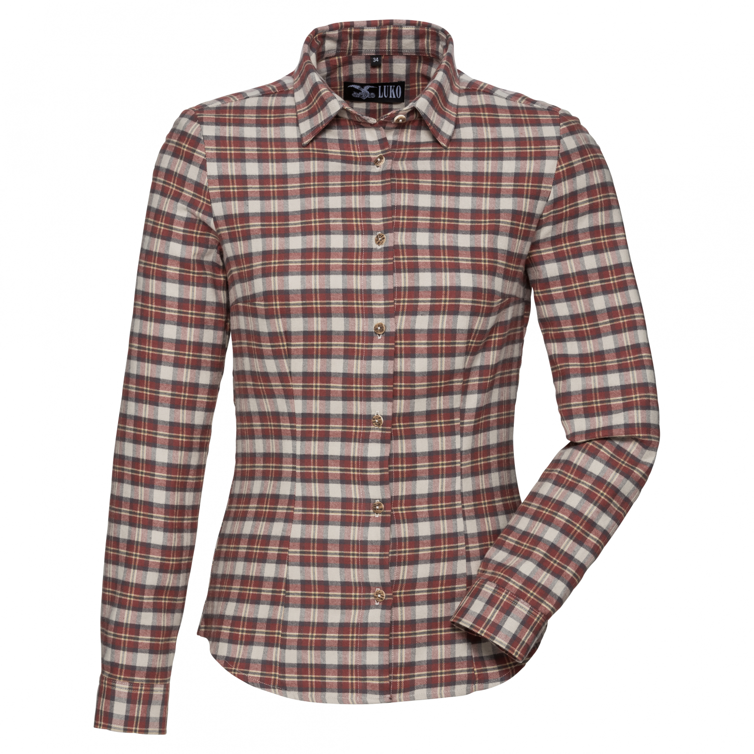 Luko Damen Bluse (rot kariert)