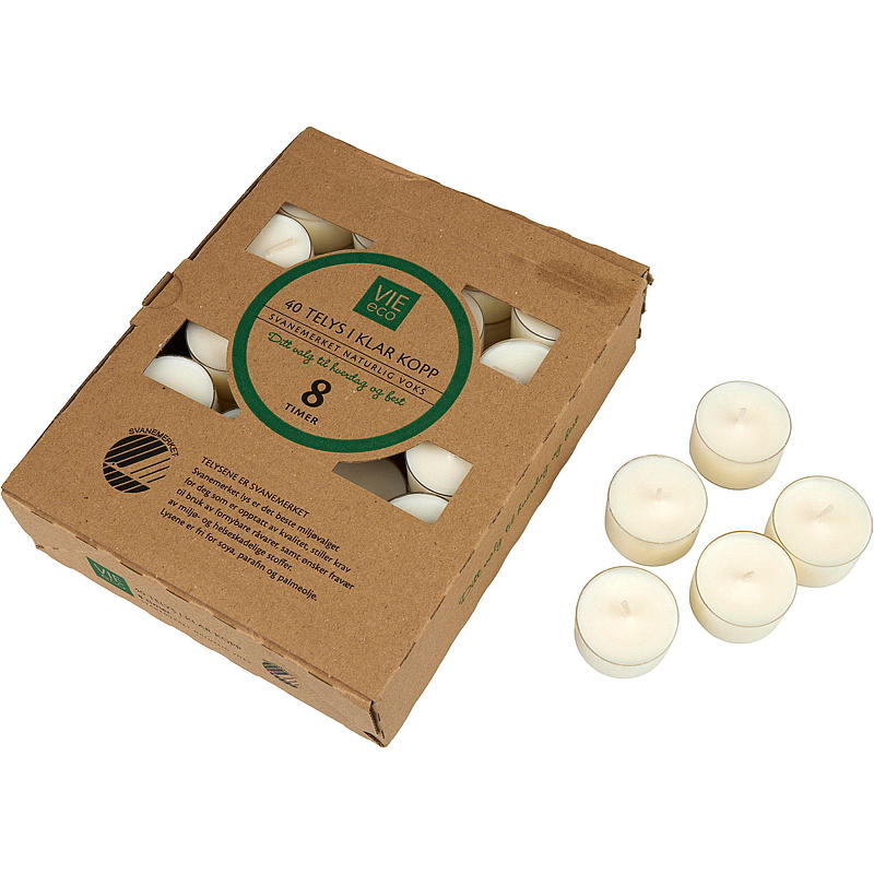 Vie Eco Telys 40-pk 8 timer stearin Vie Eco