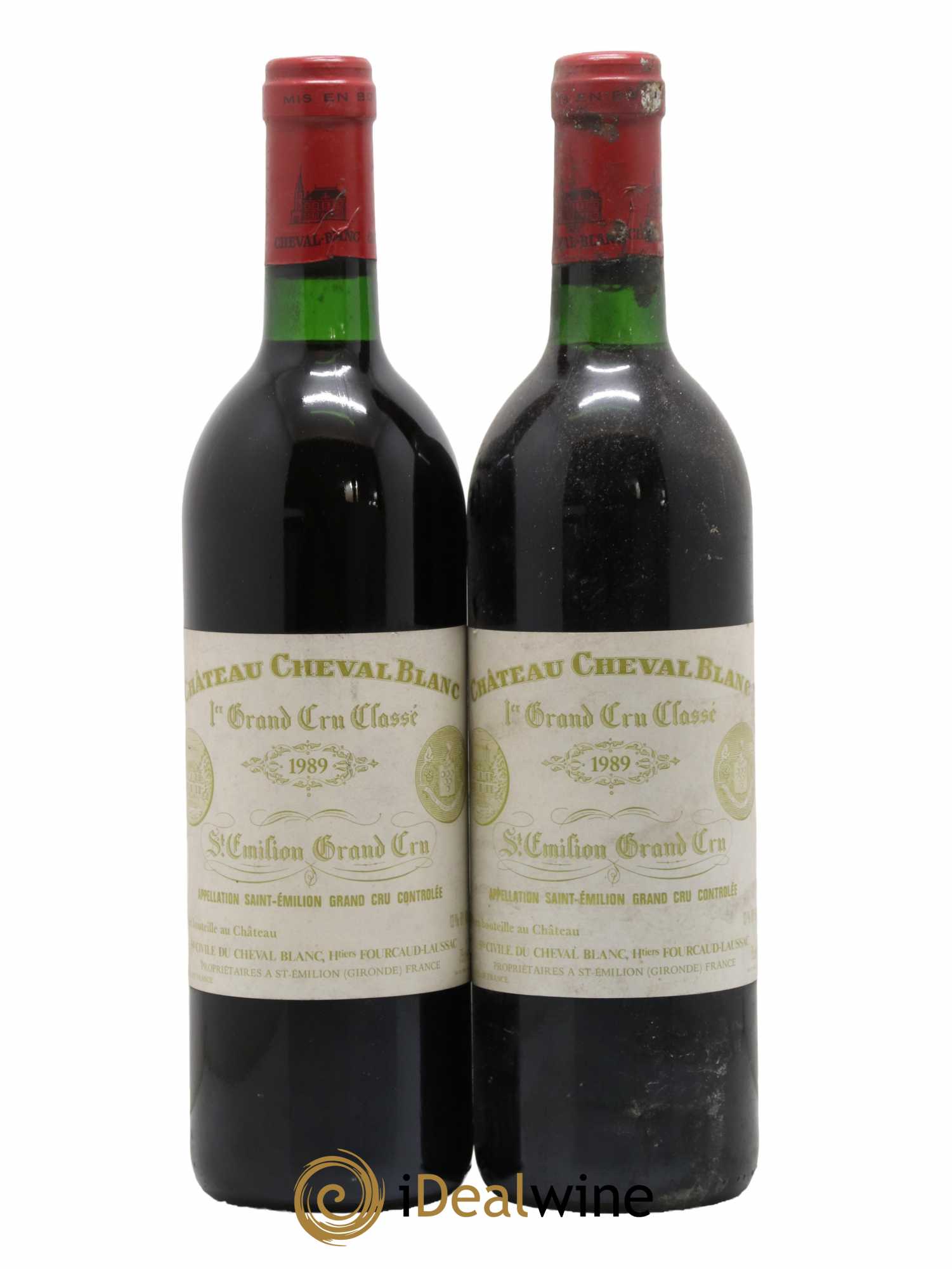 Château Cheval Blanc 1er Grand Cru Classé A  1989 - Lot de 2 Bouteilles