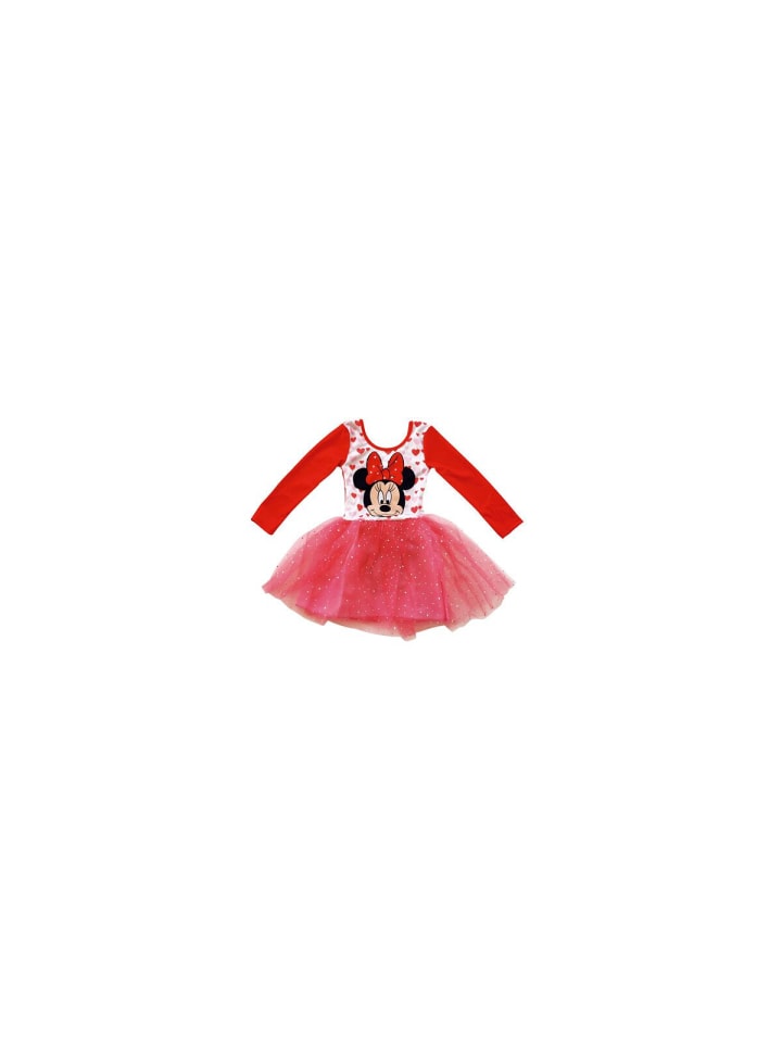 COFI 1453 Minnie Maus Kinderkleid Lustig und stylish für Mädchen - Langarm Kleid in Rot günstig kaufen 2