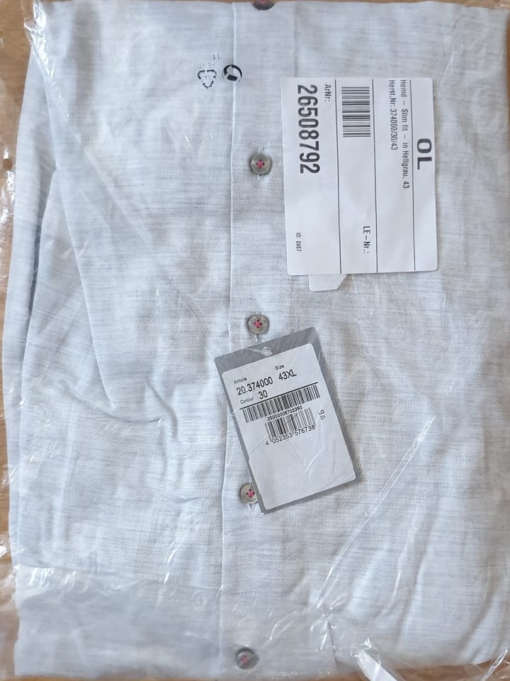 JACQUES BRITT Hemd - Slim fit - in Hellgrau günstig kaufen 43