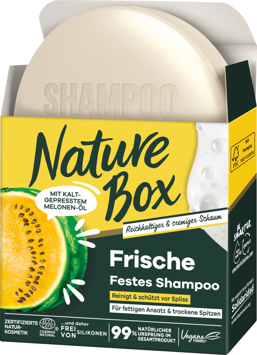 Festes Shampoo mit kaltgepresstem Melonen-Öl, 85 g