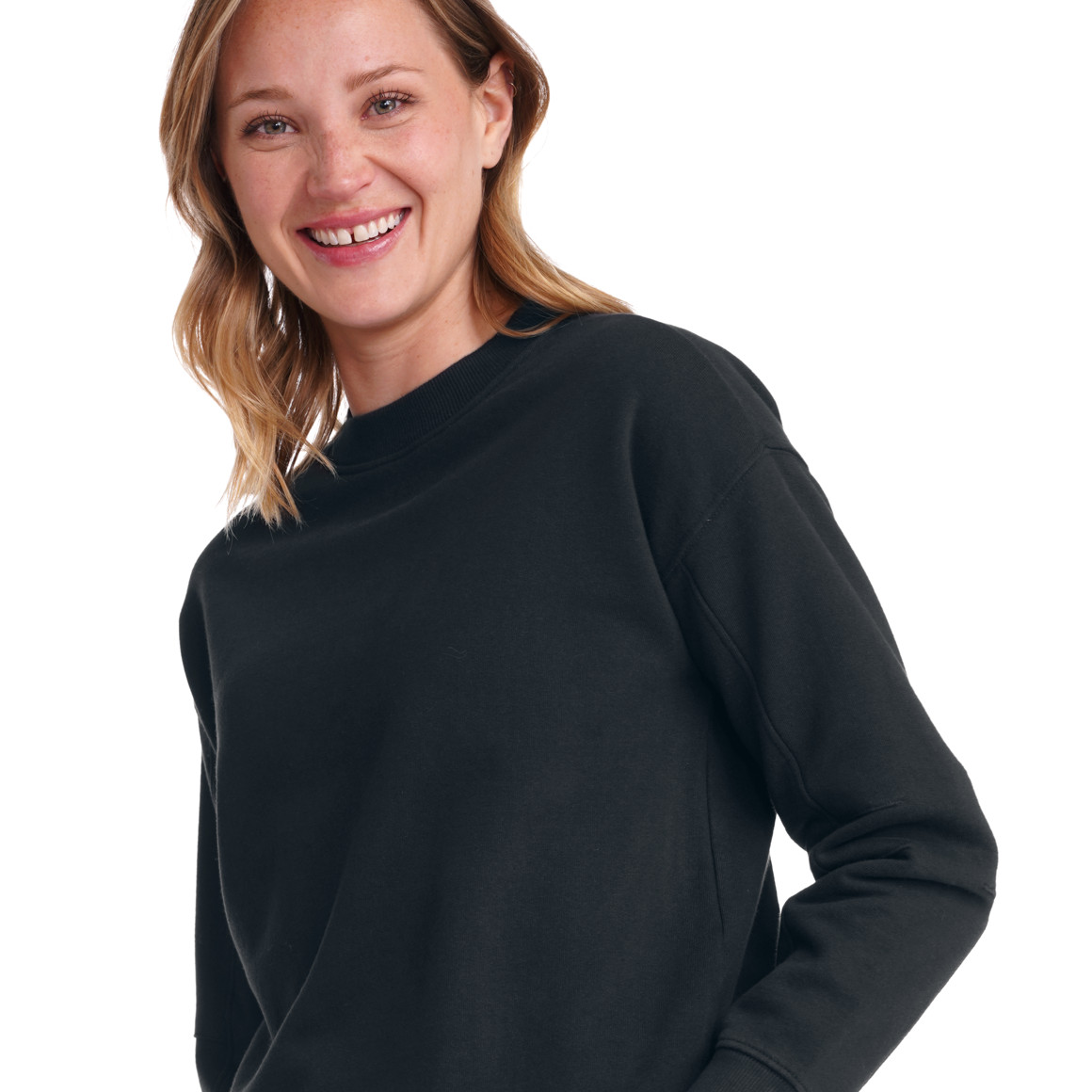 Damen Sweatshirt mit Print im Nacken