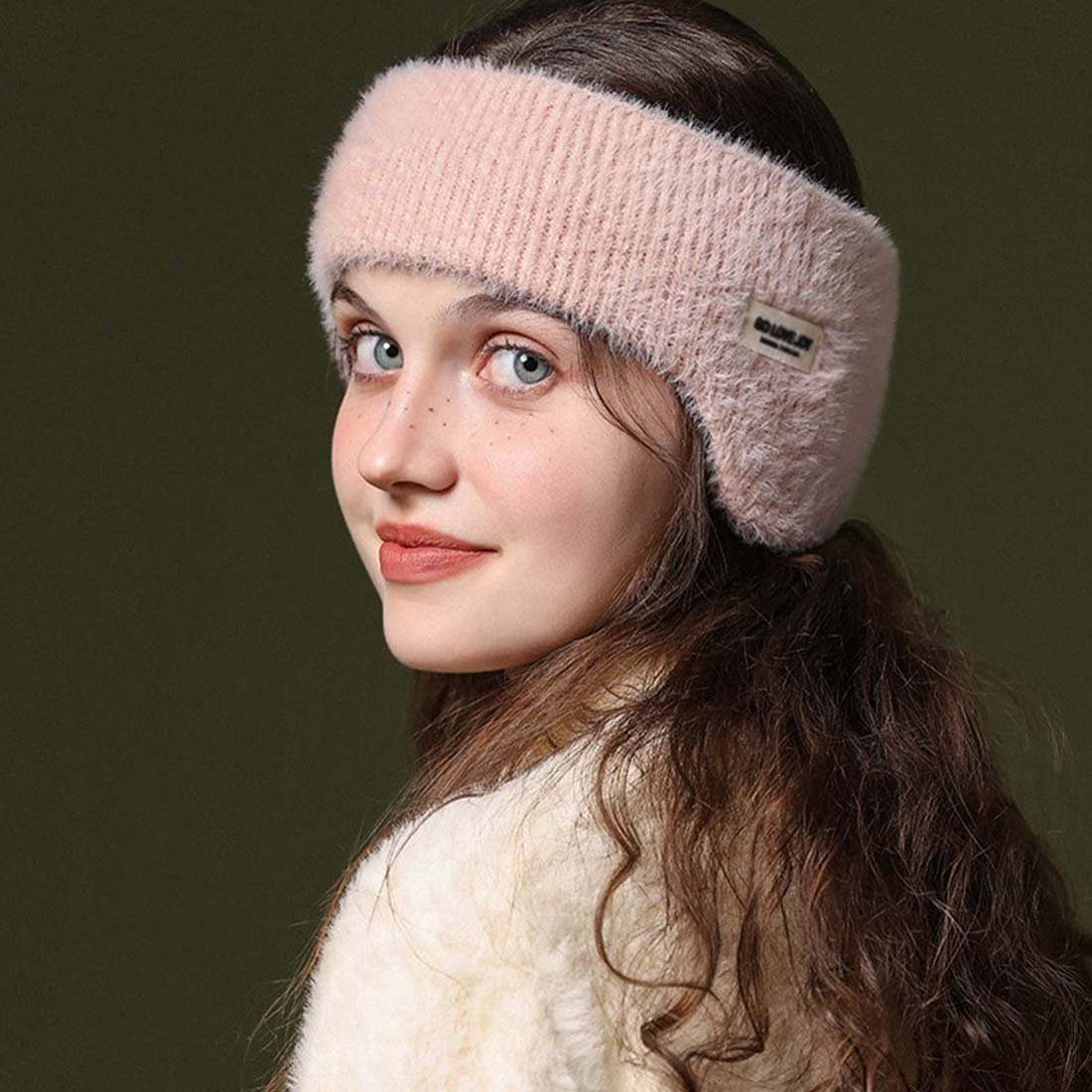 FIDDY Ohrenwärmer Wärmender Ohrschutz aus gestrickter Wolle, winddicht (1-St) Warm, winddicht, modisch und vielseitig, Unisex