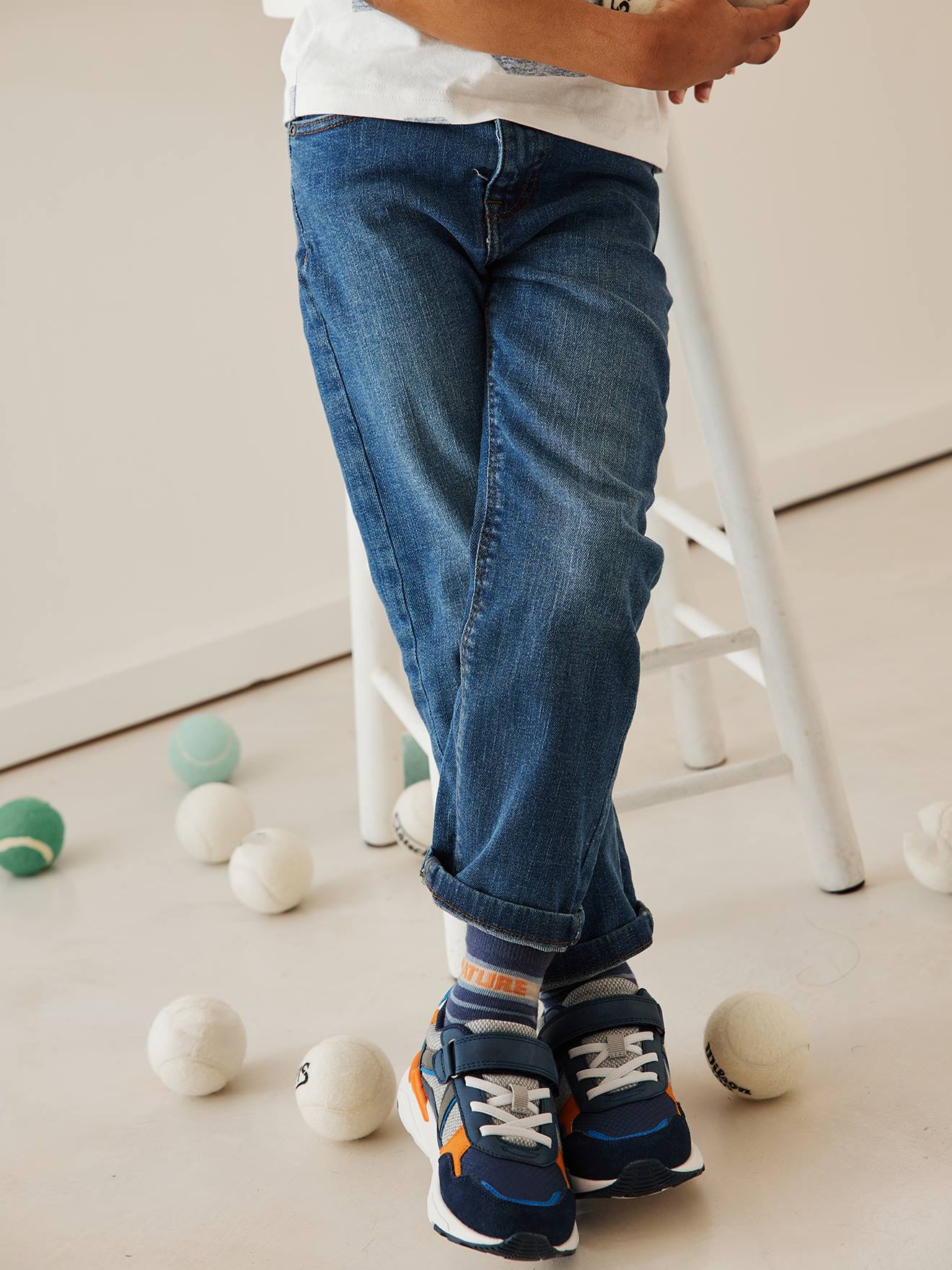 Vertbaudet Kinder Sneakers, Klett & Schnürung - marine
