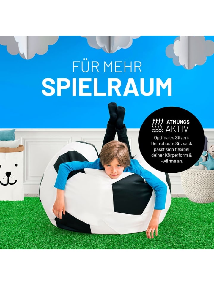Lumaland Luxury Fußball Sitzsack Fußballsitzkissen - klein günstig kaufen onesize