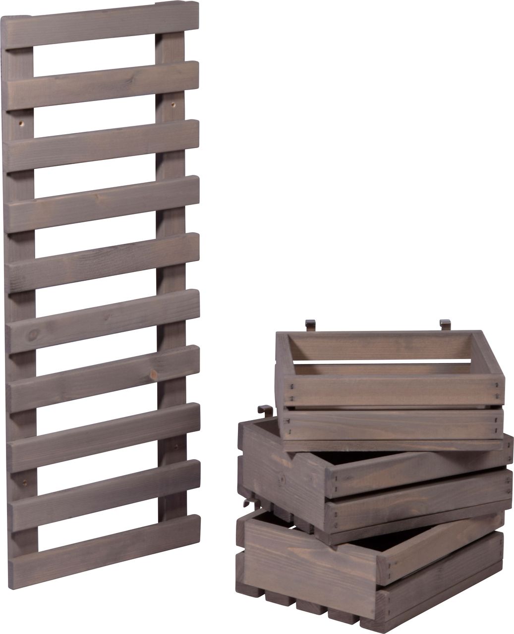 dobar 3-stufiges Wandregal, Grau