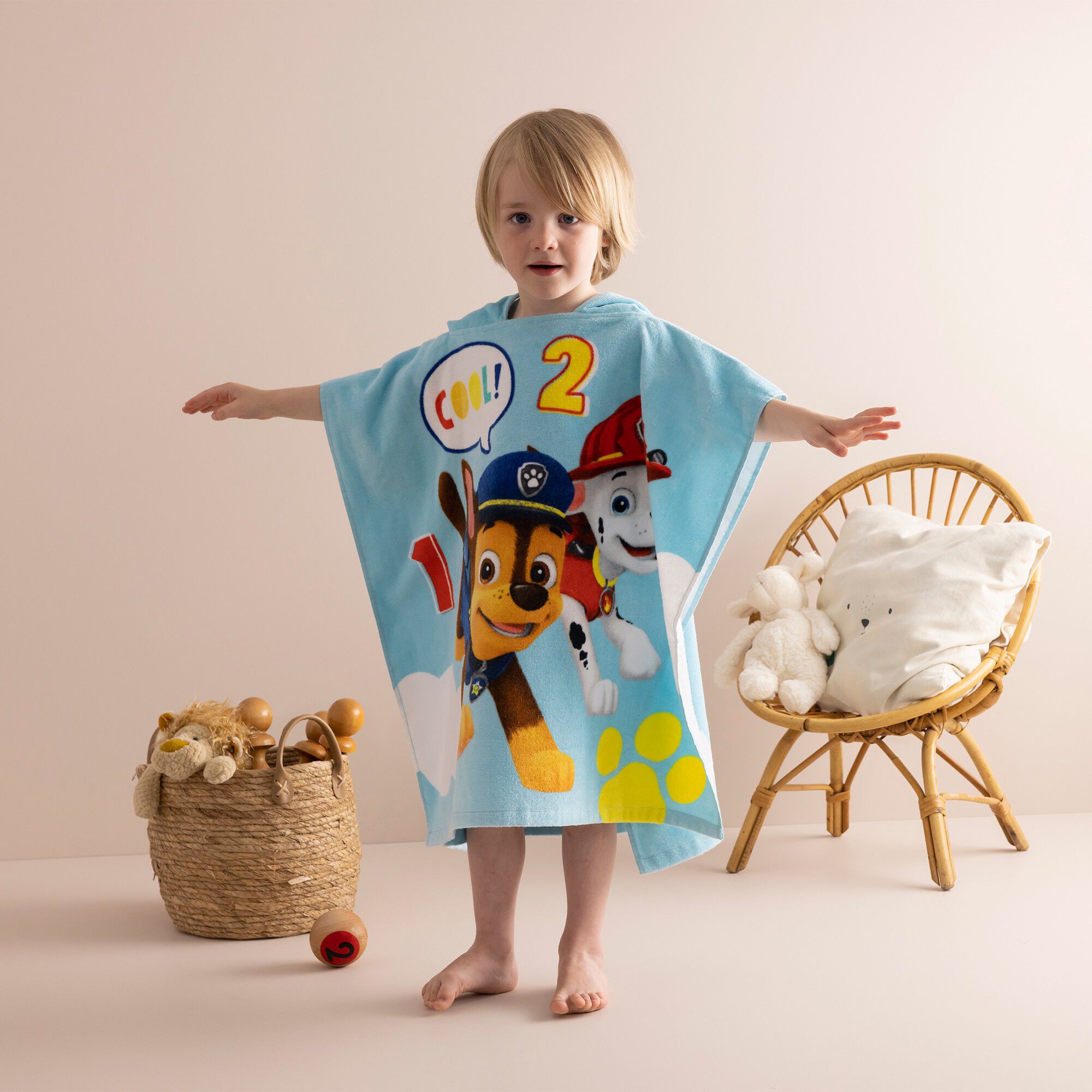 Poncho de bain enfant Pat'Patrouille à capuche