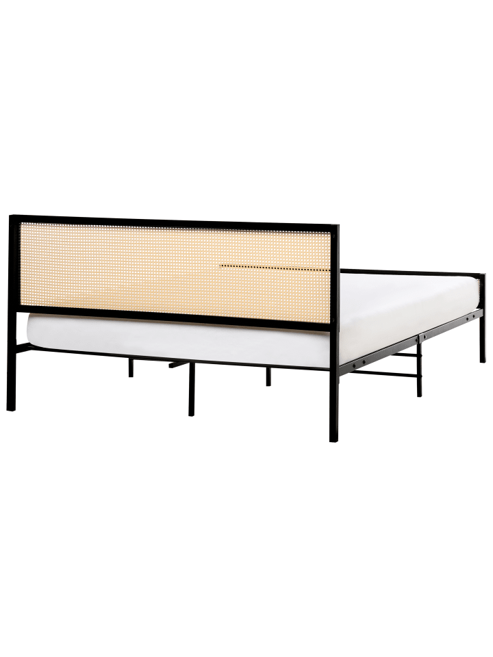 Beliani Doppelbett AVANTON in Schwarz/Braun - (W) 165 x (H) 90 x (L) 208 cm günstig kaufen onesize