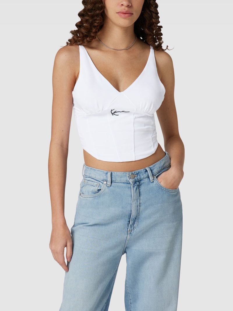 Top mit Ziernähten und Stretch-Anteil - P&C x Karl Kani in weiss