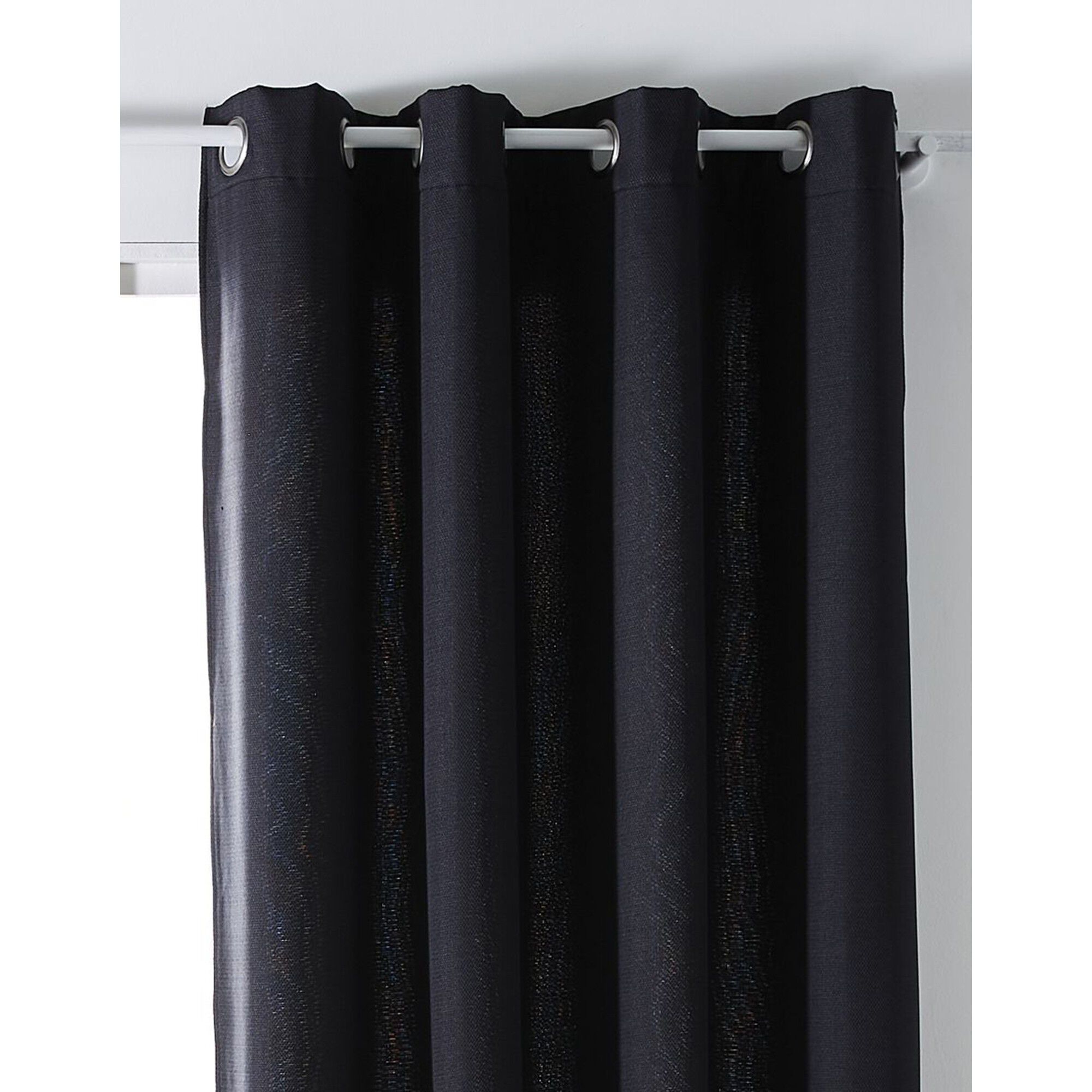 Rideau isolant effet chambray finition oeillets