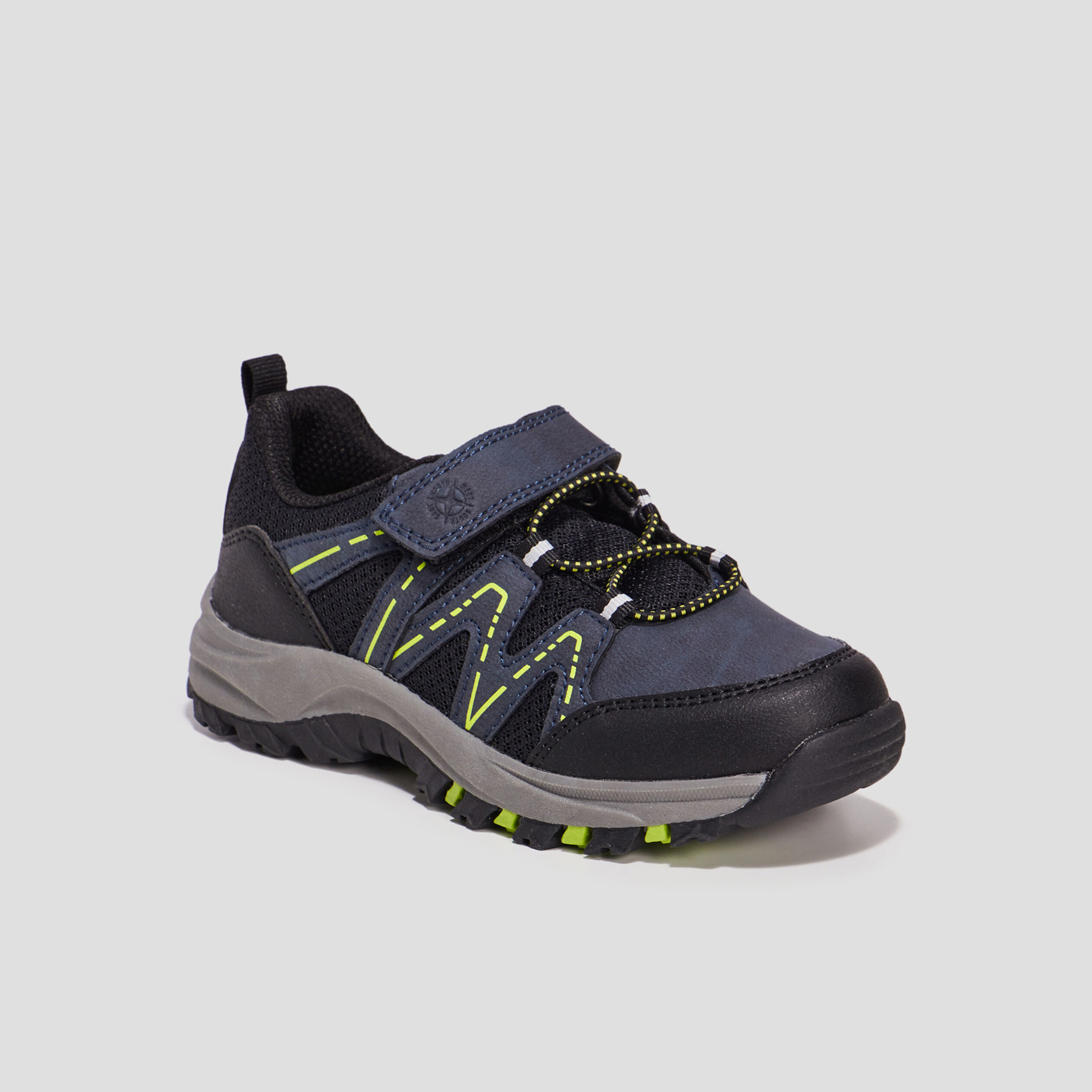 Baskets running à scratchs Trappeur bleu marine garçon | La Halle