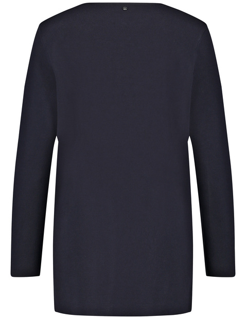 Offener Cardigan mit dekorativen Knöpfen
