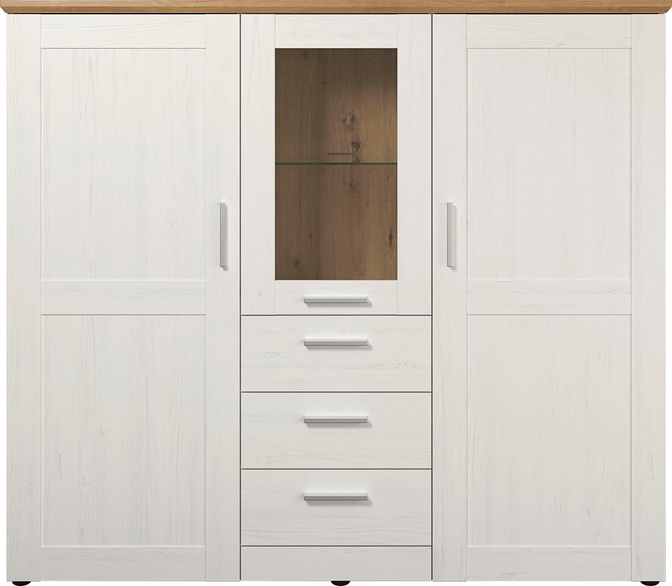 Home affaire Highboard Nybro, wechselseitig montierbarer Türanschlag