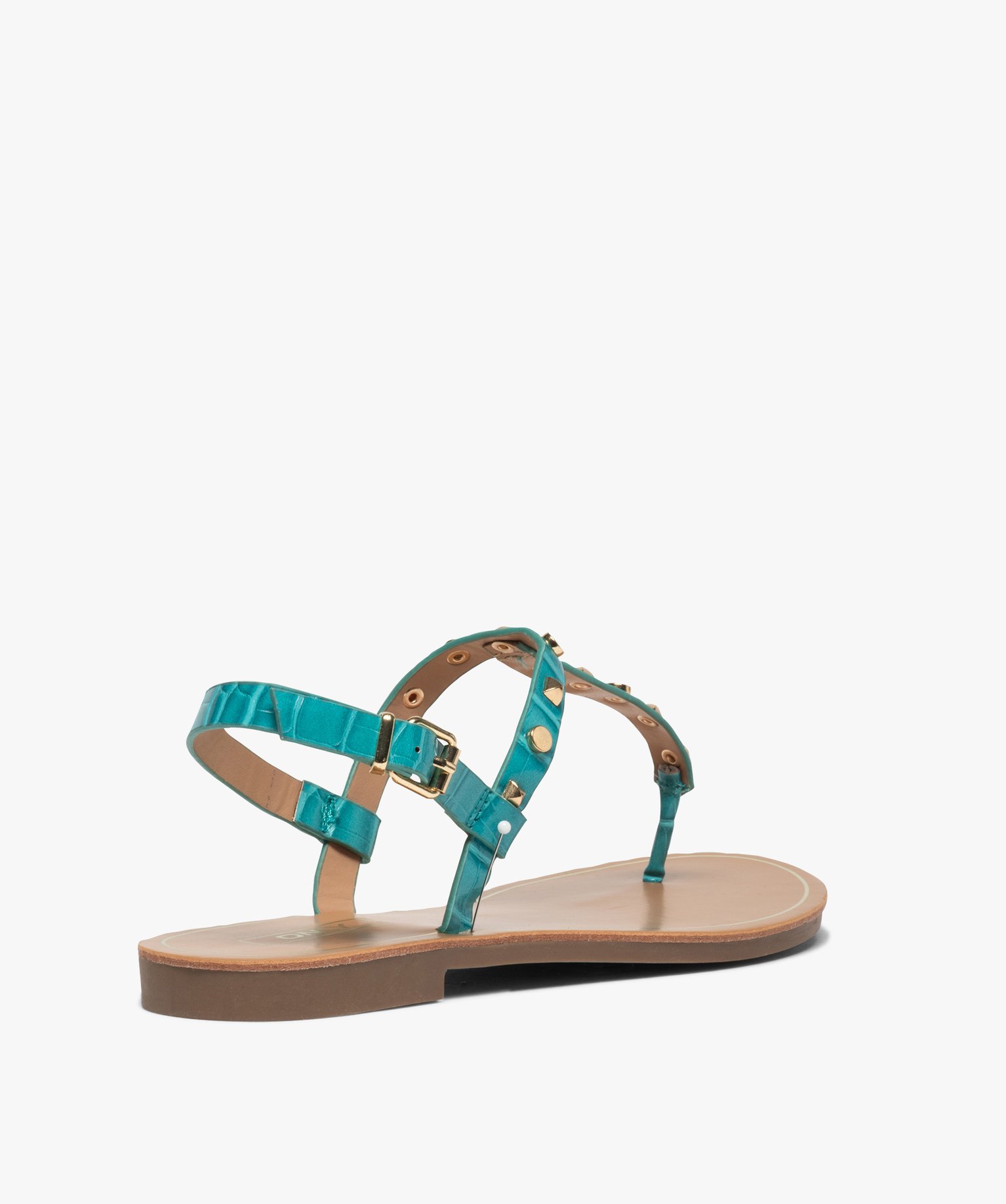 Sandales femme à entre-doigts avec clous décoratifs - Only bleu | GEMO