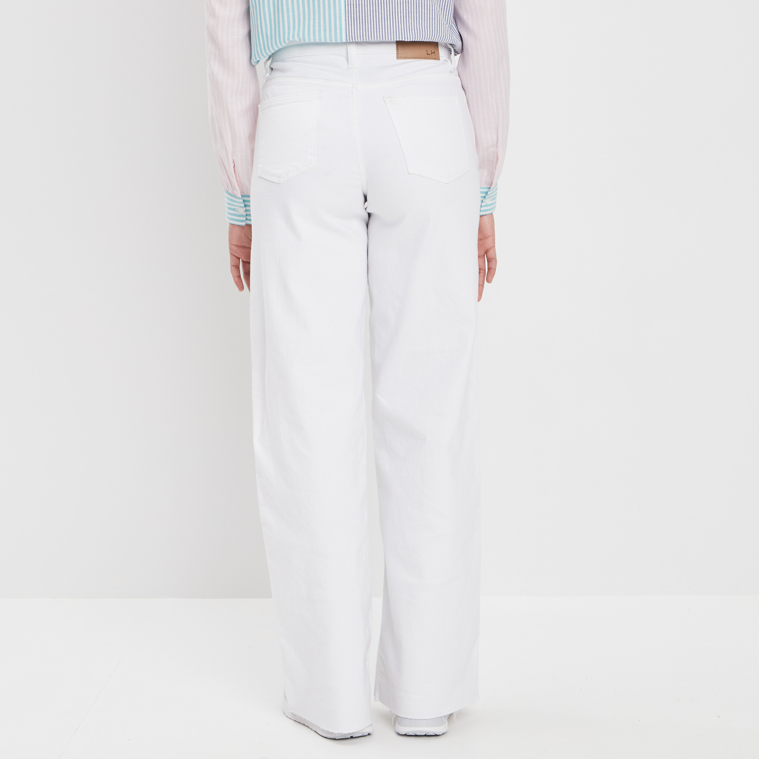 Pantalon large ivoire femme | La Halle