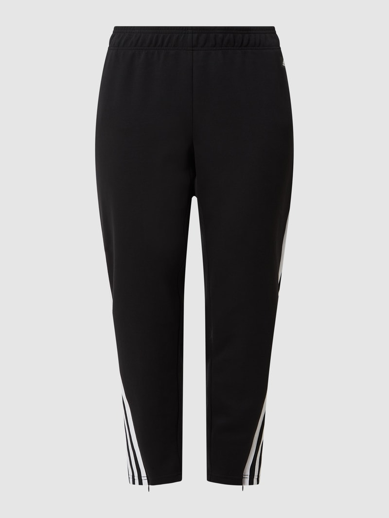 PLUS SIZE Sweathose mit Logo-Streifen in schwarz