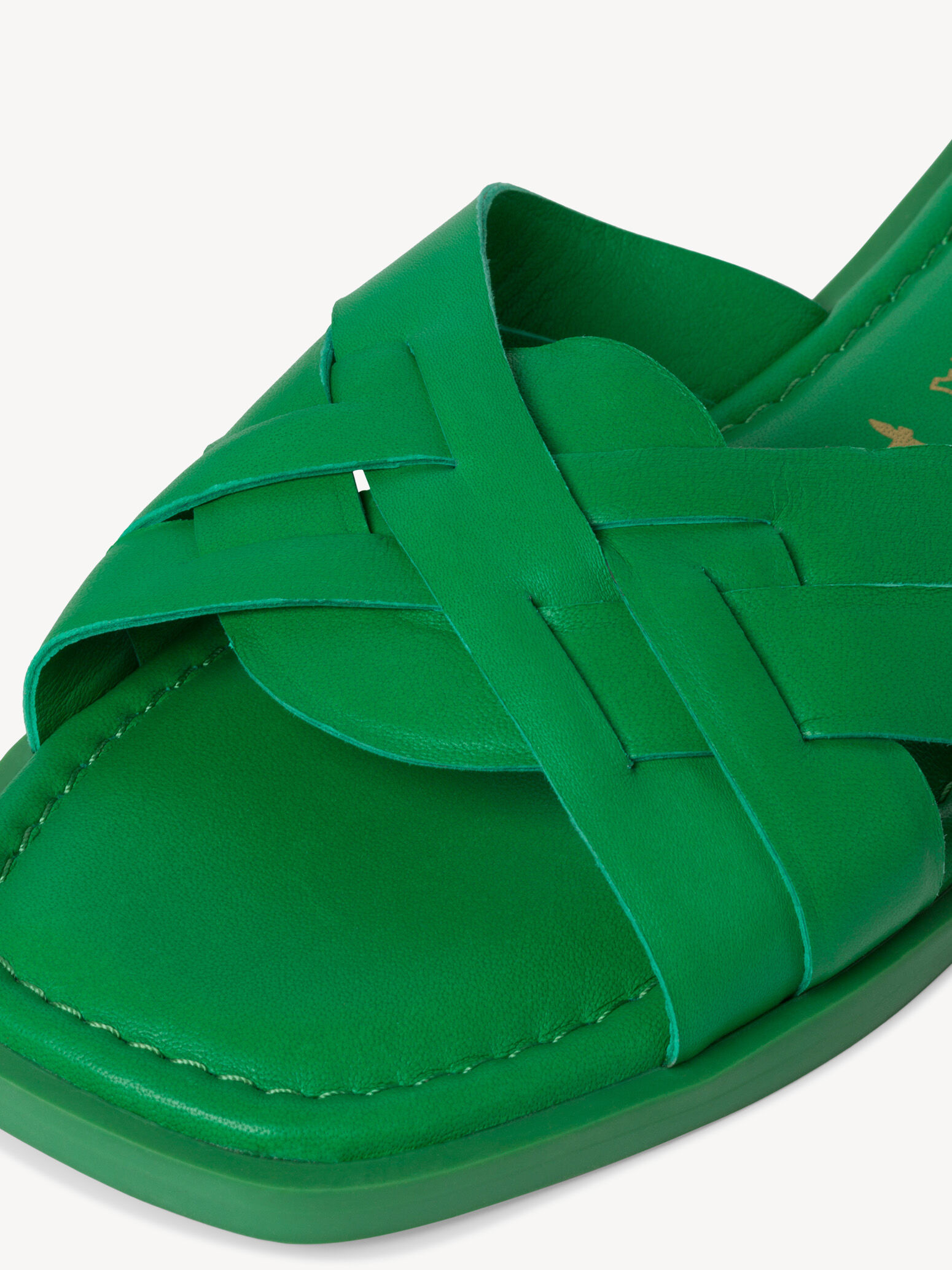 Mule en cuir - vert