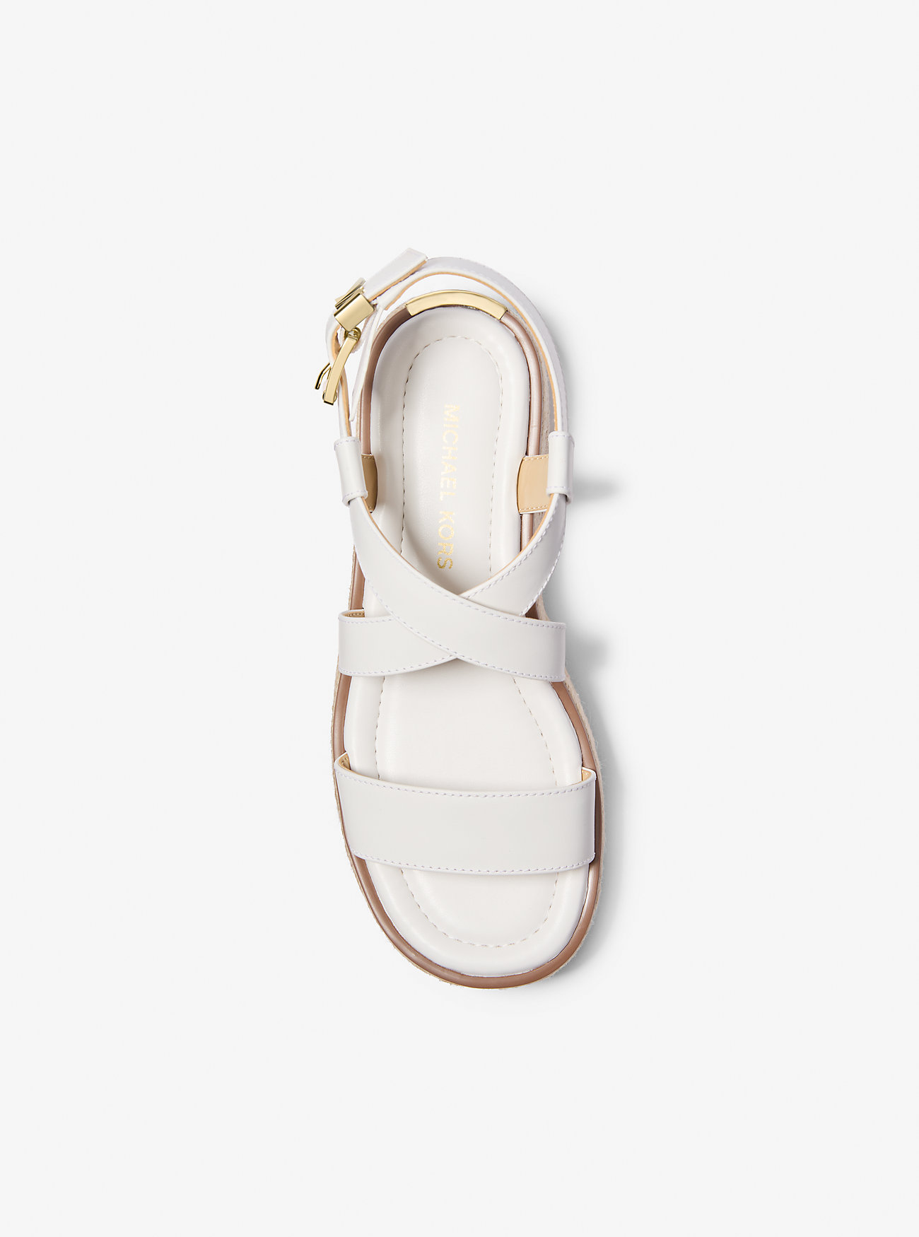 Sandały espadryle Lynn Leather Platform - OPTIC WHITE