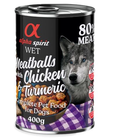 Alpha Spirit Dog Meatballs 6 x 400 g