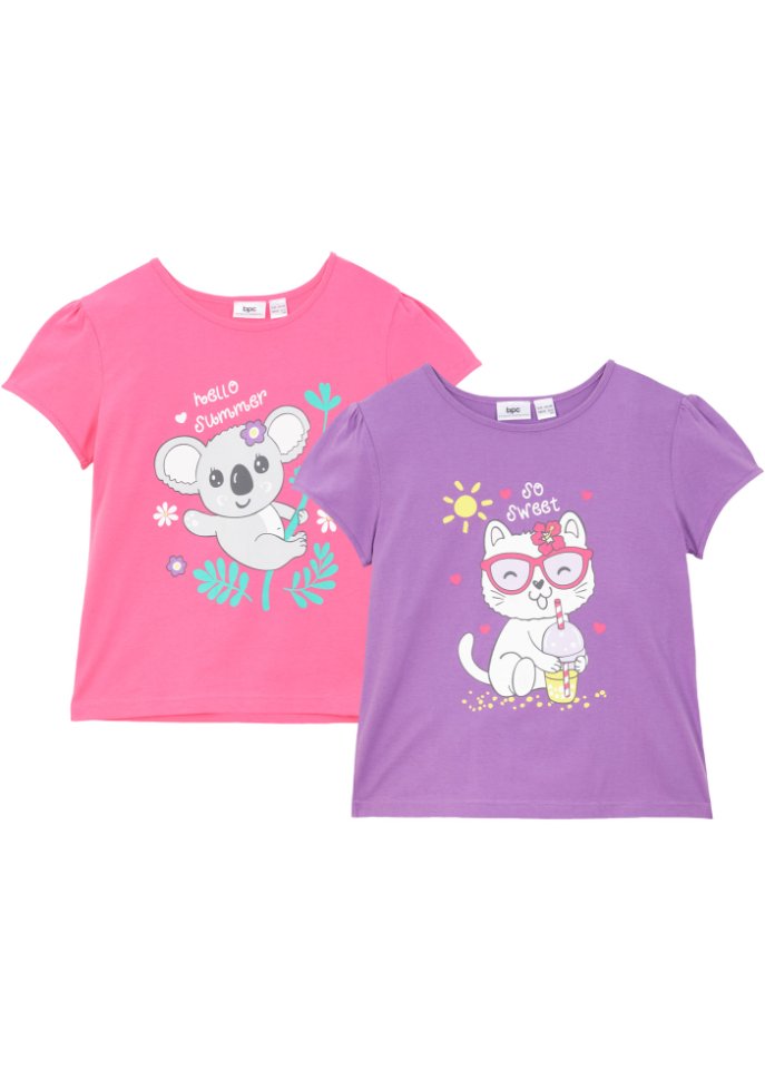 Mädchen T-Shirt (2er Pack)