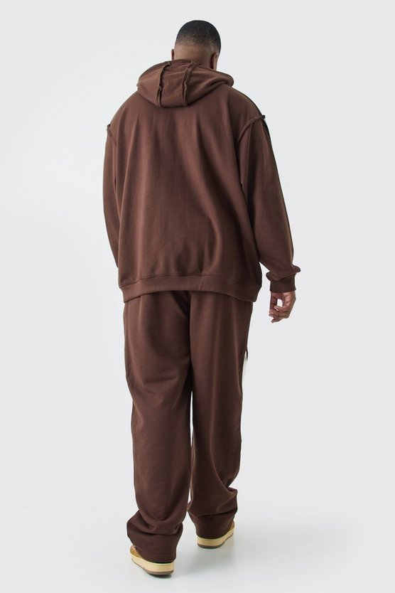 Plus lockere Jogginghose mit rohem Saum