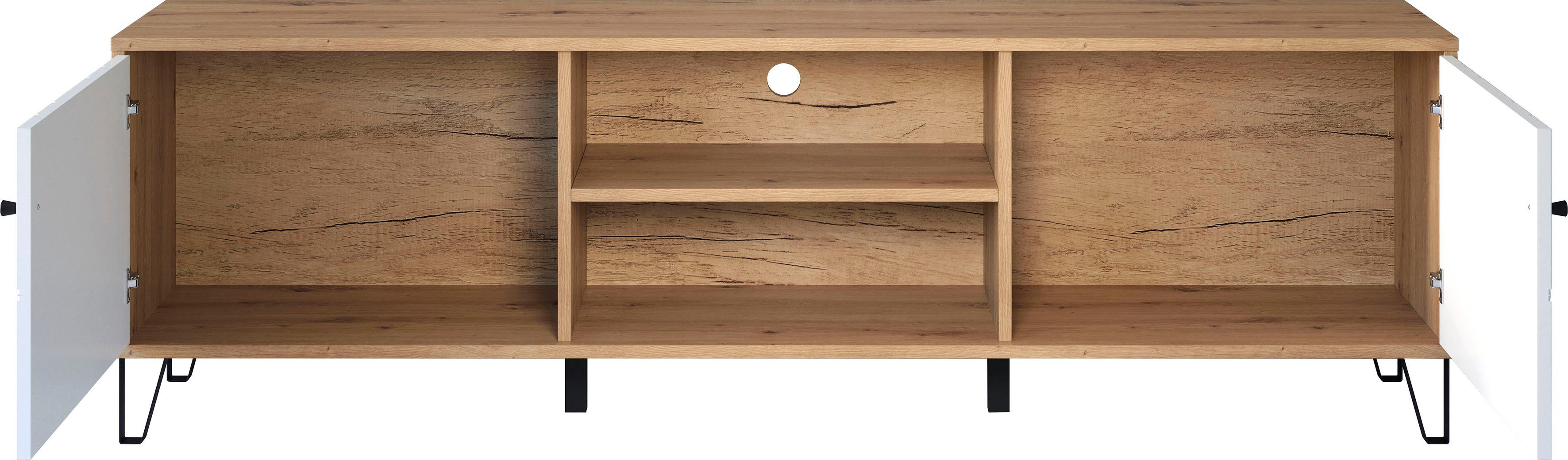 Places of Style TV-Schrank Tarragona Fräsungen in Rautenoptik