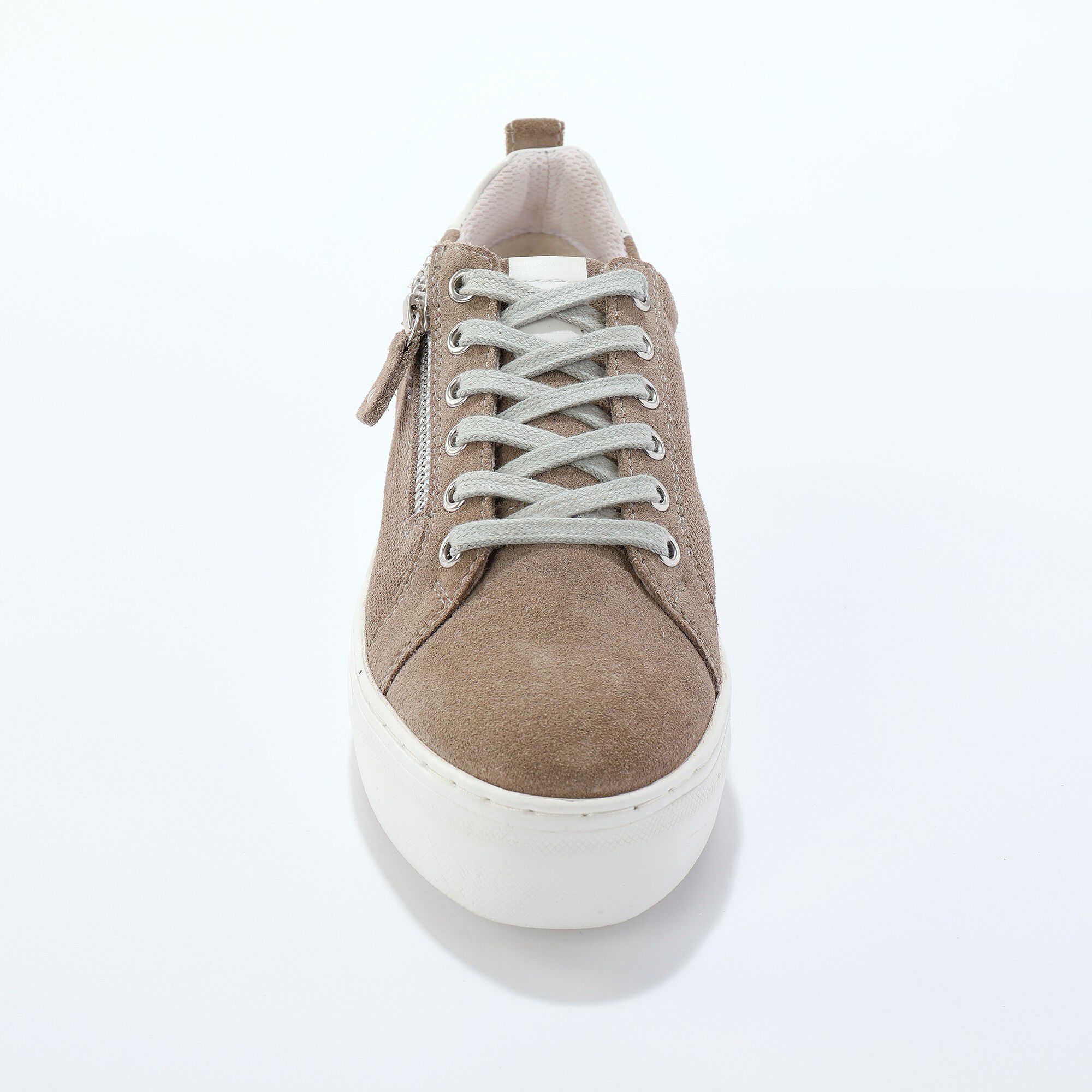 Baskets compensées cuir