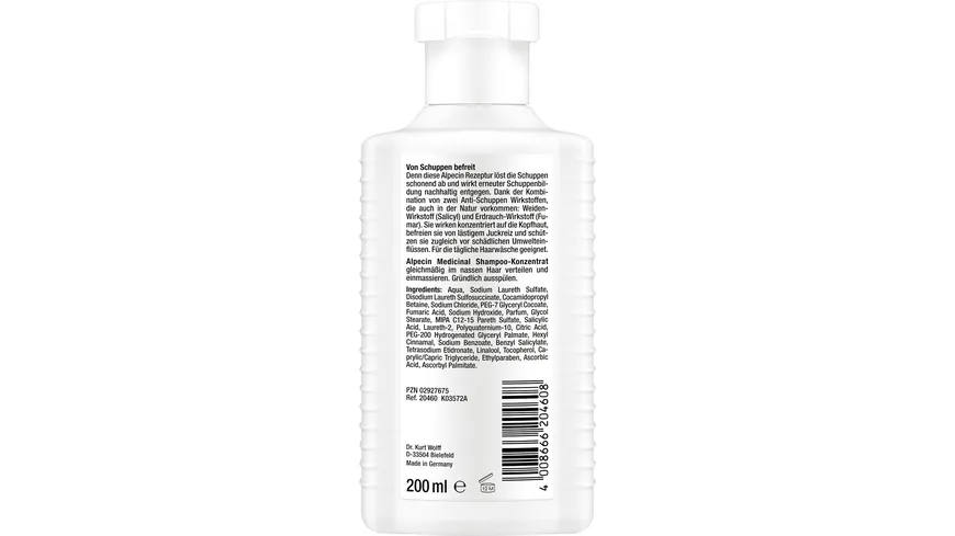 Alpecin Medicinal Shampoo-Konzentrat Anti-Schuppen 200 ml