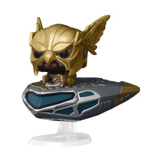 ** % SALE % ** Black Adam POP! Rides Super Deluxe Vinyl Figur Hawkman in Cruiser 15 cm