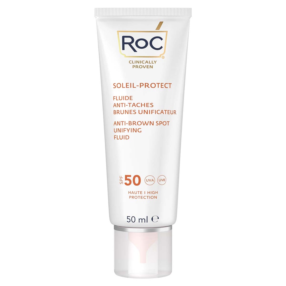 roc RoC Soleil Protect Fluide Visage Unificateur Anti-Tâches Brunes SPF50+ 50ml Crème Solaire Visage
