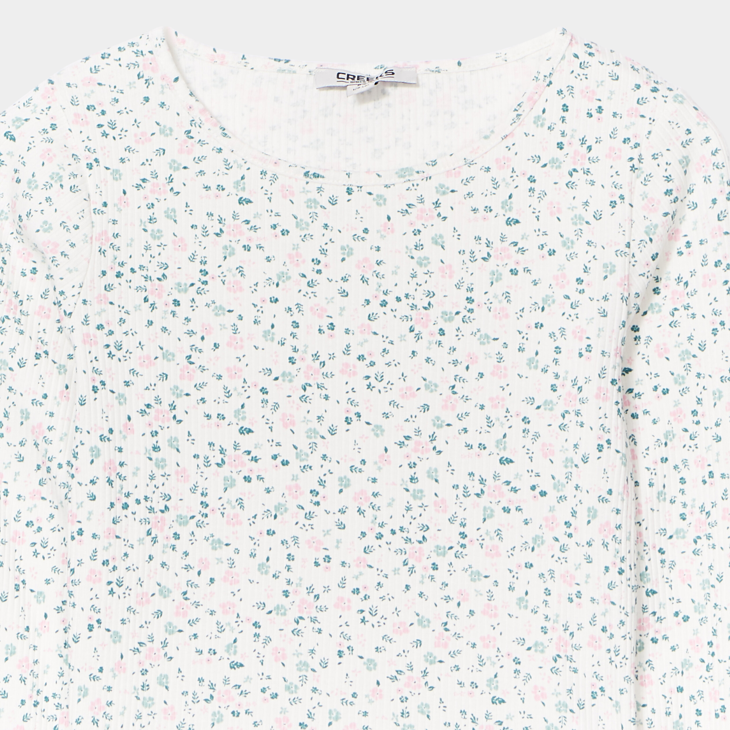 T-shirt manches longues Creeks ecru fille | La Halle