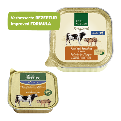 REAL NATURE Hundenassfutter REAL NATURE Adult 17x100g Rind & Schinken