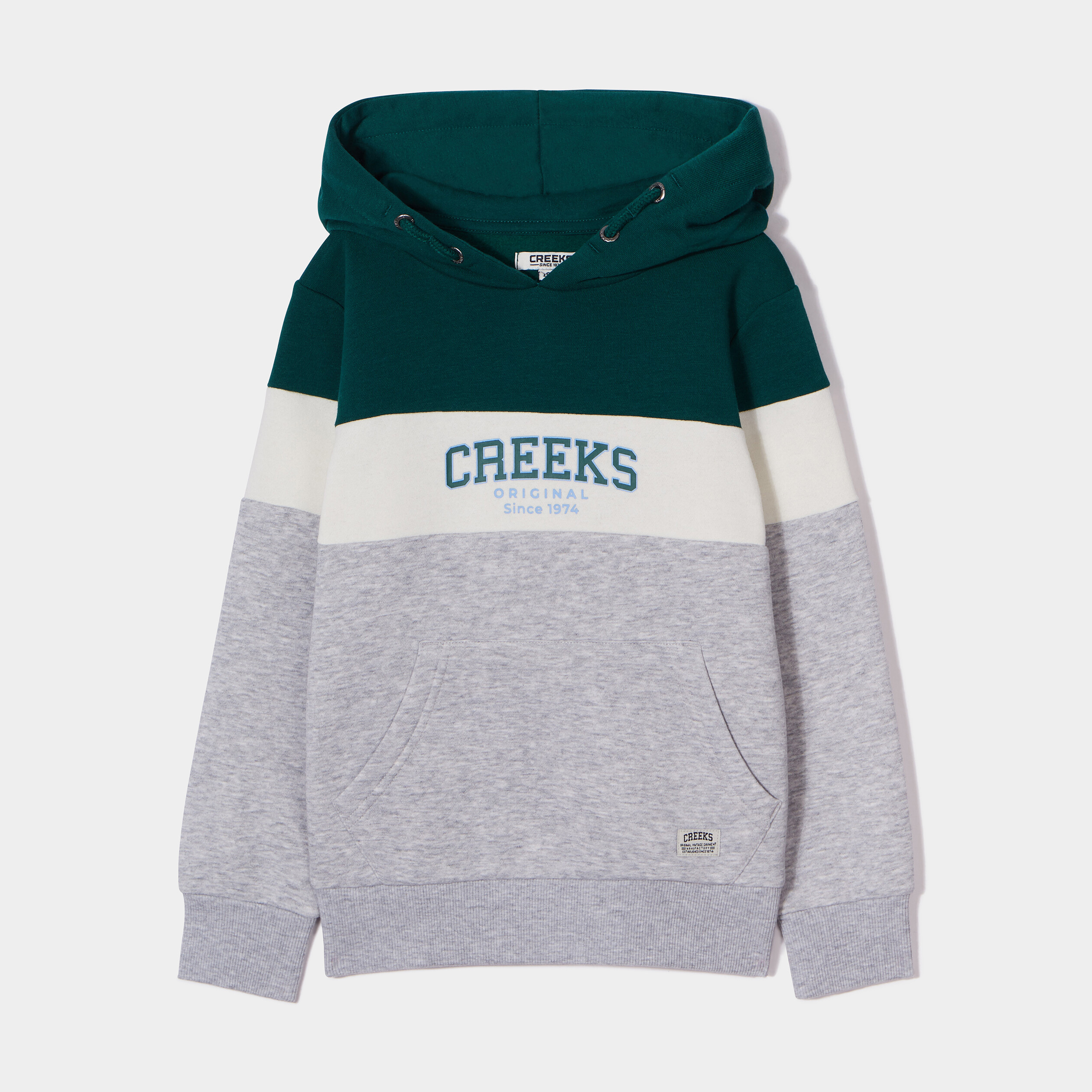 Sweat à capuche hoodie Creeks vert foncé garçon | La Halle