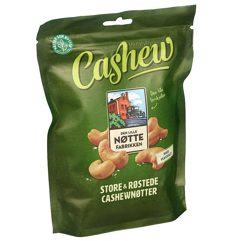 Brynild Cashewnøtter 280 g Den lille nøttefabrikken