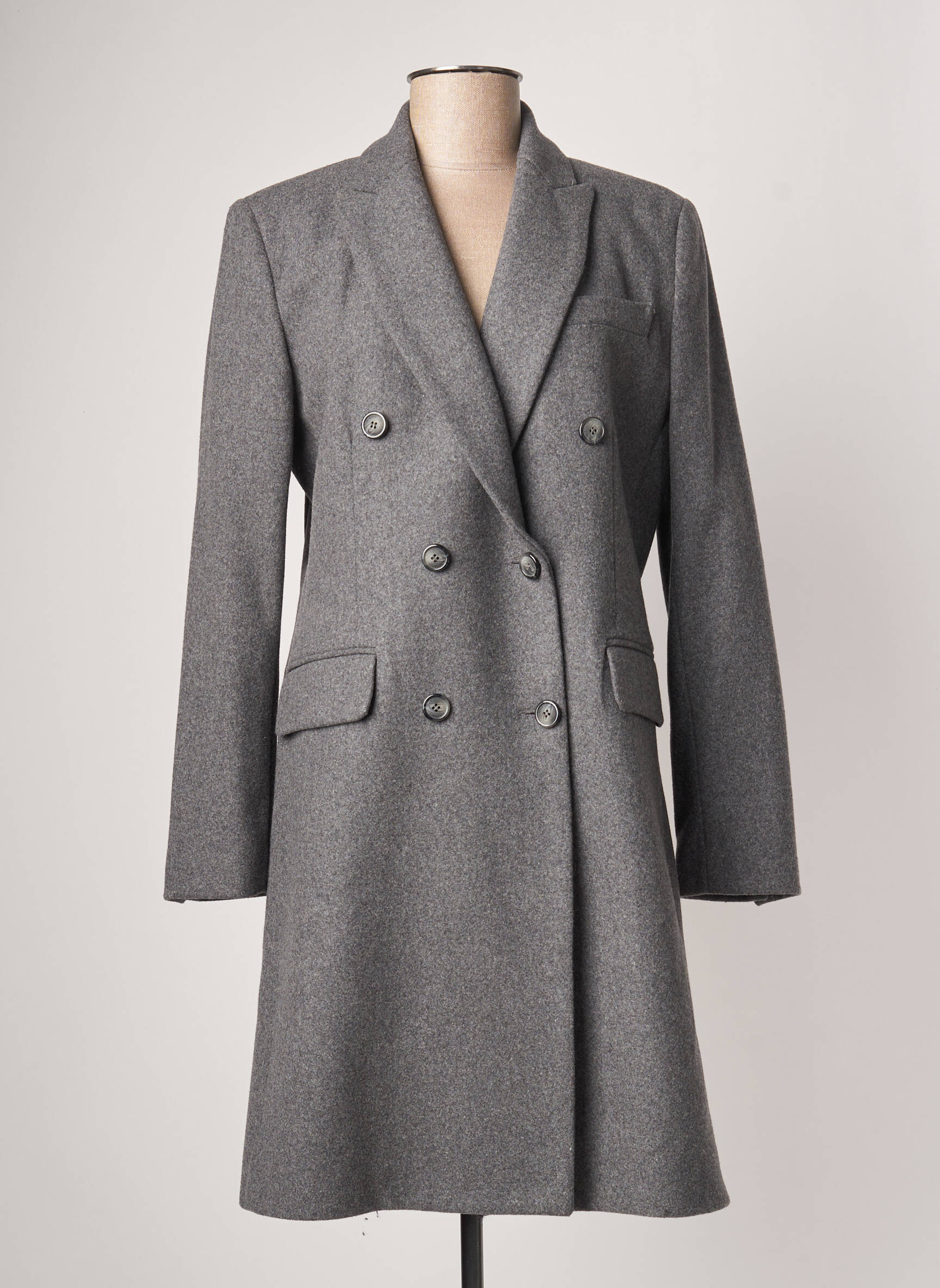 Ete Comme Hiver Manteaux Longs Femme couleur gris