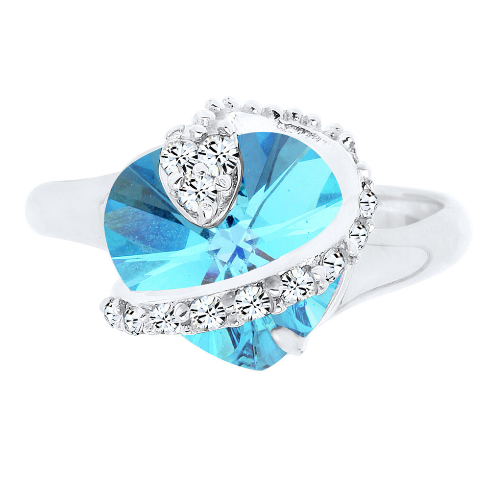 Elli Elli Bague Femme Précieux Cristaux en Argent Sterling 925 Bague