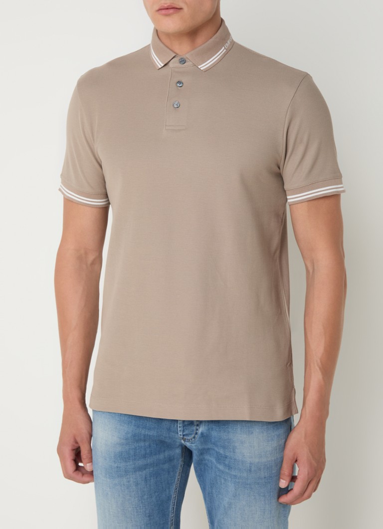 Tricou polo Emporio Armani, cu croială normală, din piqué de bumbac