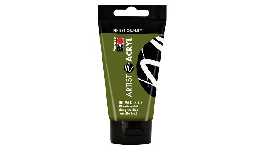 Marabu Artist Acryl, Olivgrün dunkel 968, 75 ml 75 ml