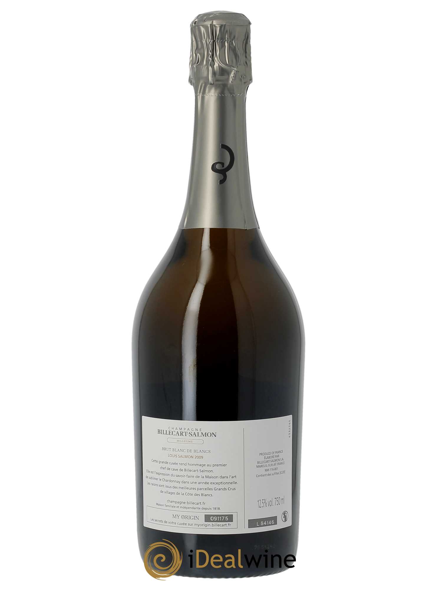 Louis Salmon Blanc de Blancs Brut Billecart-Salmon  2009 - Lot de 1 Bouteille