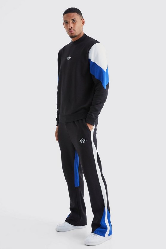 Tall Man Colorblock Sweatshirt-Trainingsanzug