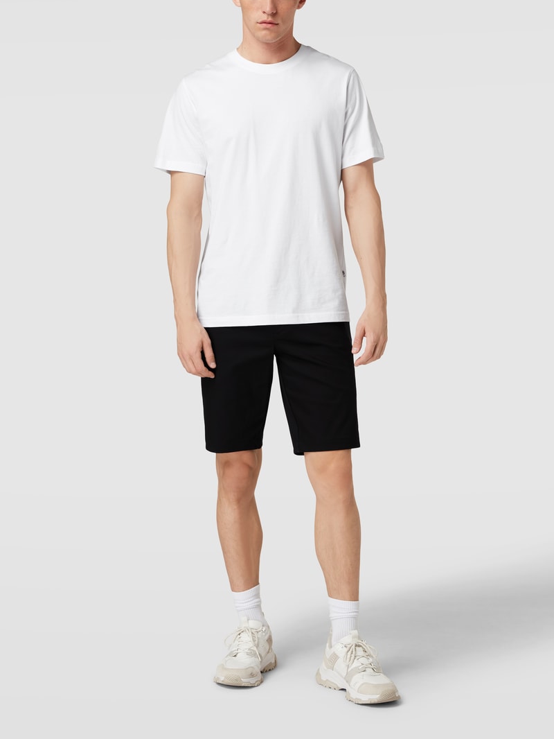 Shorts mit Label-Applikation Modell 'Llem' in schwarz