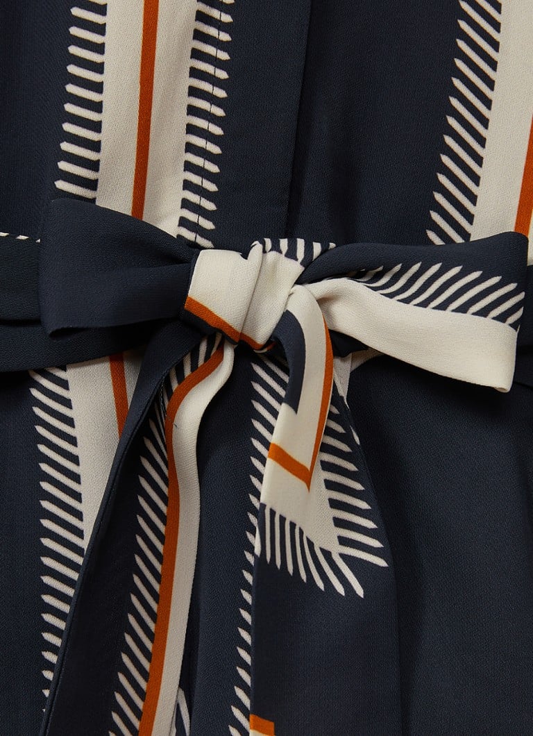Reiss Ciara mini haljina s printom i pojasom za vezanje