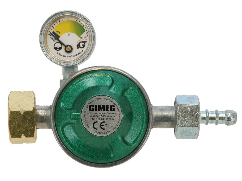 Gimeg 30 mbar Druckregler mit Schlauchbruchsicherung